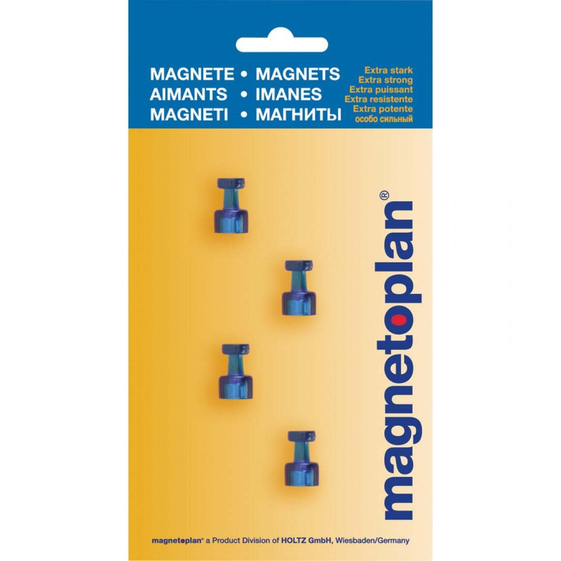 Magnetoplan - magnetoplan Porte-mémo aimanté, diamètre: 18 mm, bleu () - Visserie