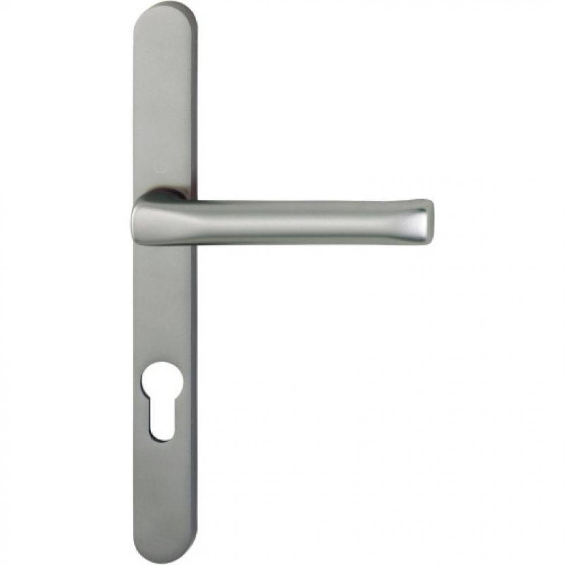 Hoppe - Béquille double sur plaque étroite entraxe 70/195 mm ligne Atlanta clé I finition blanc RAL 9010 porte 68/77 - Poignée de porte