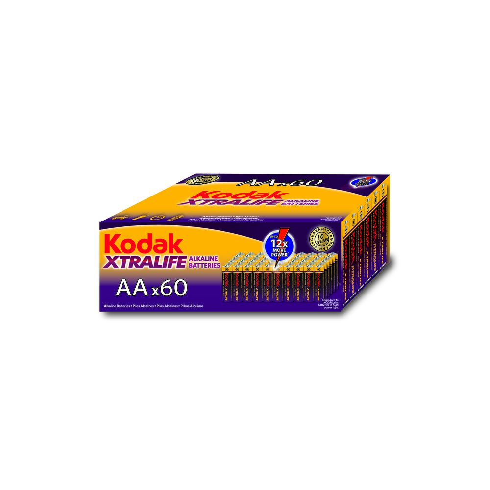 Kodak - KODAK - Pile - XTRALIFE Alcaline - AA / LR06 - pack 60-- - Piles rechargeables