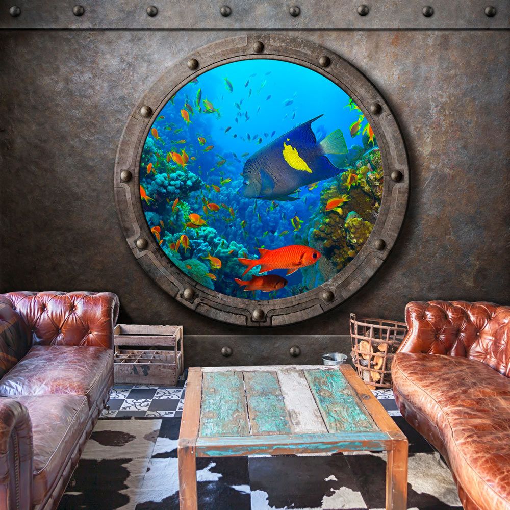 Bimago - Papier peint - Submarine Window - Décoration, image, art | Paysages | Mer | - Papier peint