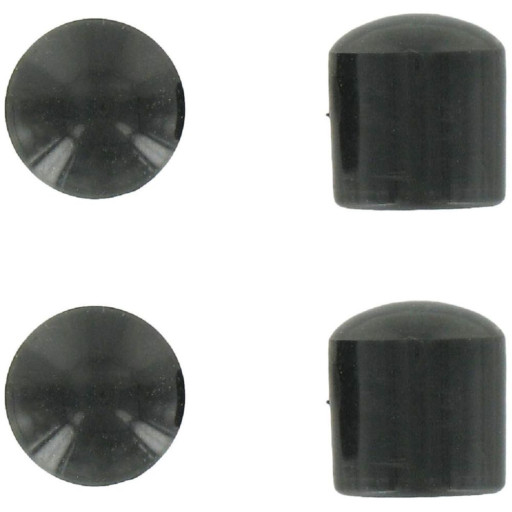 Pvm - Embout enveloppant plastique noir PVM Ø18mm x4 - Pieds & roulettes pour meuble