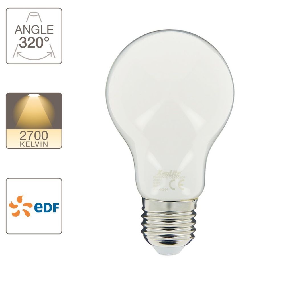 Xanlite - Lot x2 Ampoules à filament LED EDF standard - Ampoules LED