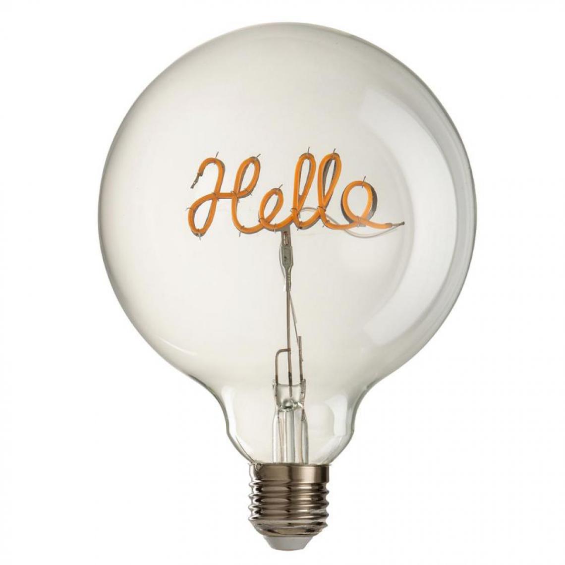 Paris Prix - Ampoule à Led Design Hello 17cm Jaune & Transparent - Ampoules LED