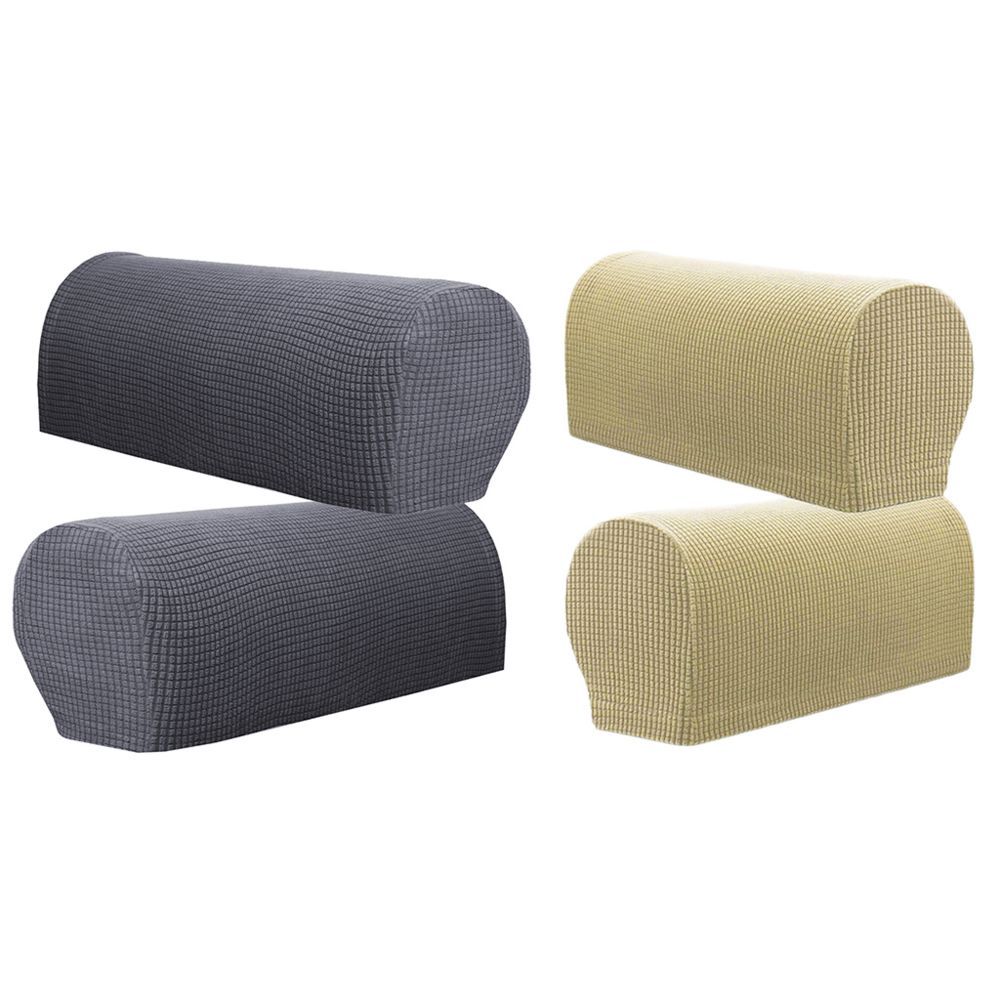 marque generique - ensemble de 4 accoudoirs de sofa de meubles de flanelle couvre protecteurs gris - Tiroir coulissant
