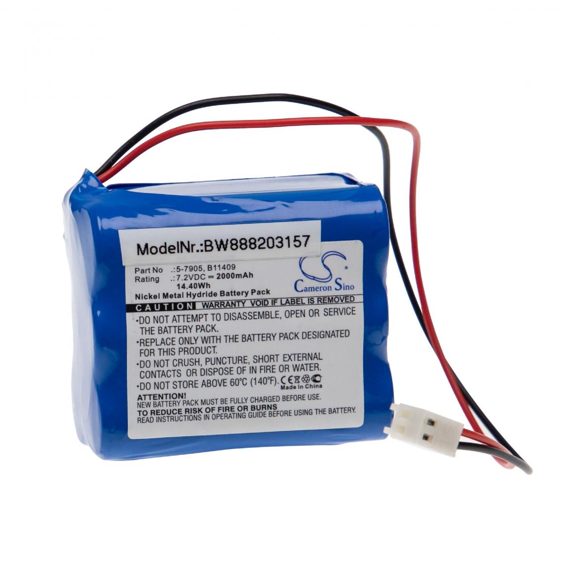 Vhbw - vhbw Batterie compatible avec Kangaroo Control Enteral Feeding Pump appareil médical (2000mAh, 7,2V, NiMH) - Piles spécifiques