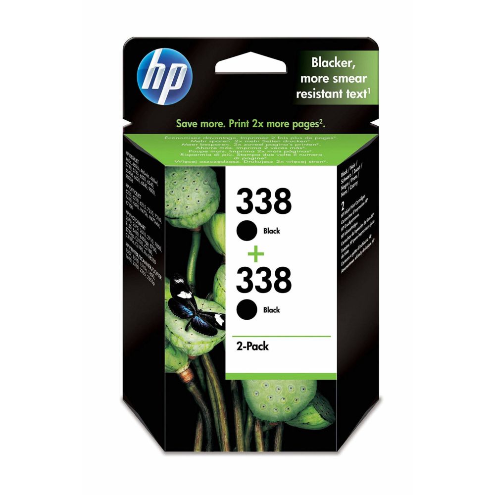 Hp - HP 338 CB331EE pack de 2, cartouche d'encre Authentique, imprimantes HP Photosmart et HP Photosmart Pro, HP PSC, HP OfficeJet et HP DeskJet, Noir - Boulonnerie
