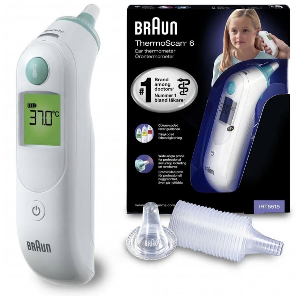Braun - Braun Thermomètre auriculaire Thermo Scan 6 Blanc - Appareils de mesure