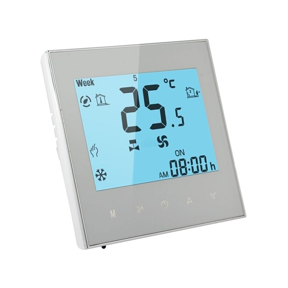 Wewoo - Pour l'unité de bobine de blanc ventilateur Thermostat programmable d'affichage à cristaux liquides de l'affichage à 2-Pipe - Thermostat