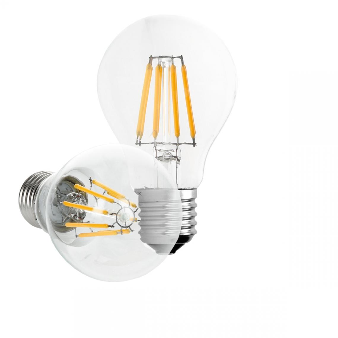 Ecd Germany - ECD Germany 1 x LED Filament de l'ampoule E27 classique Edison 8W 816 lumens angle de faisceau 120 ° AC 220-240 reste caché et remplace environ 45W lampe incandescente blanc chaud - Ampoules LED