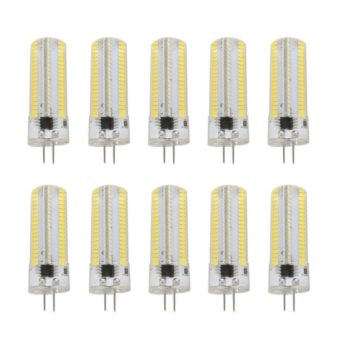 Wewoo - 10 PCS G4 7W 152 LED 3014 SMD 600-700 LM ampoules de maïs en silicone à intensité variableblanc chaudCA 110V - Ampoules LED