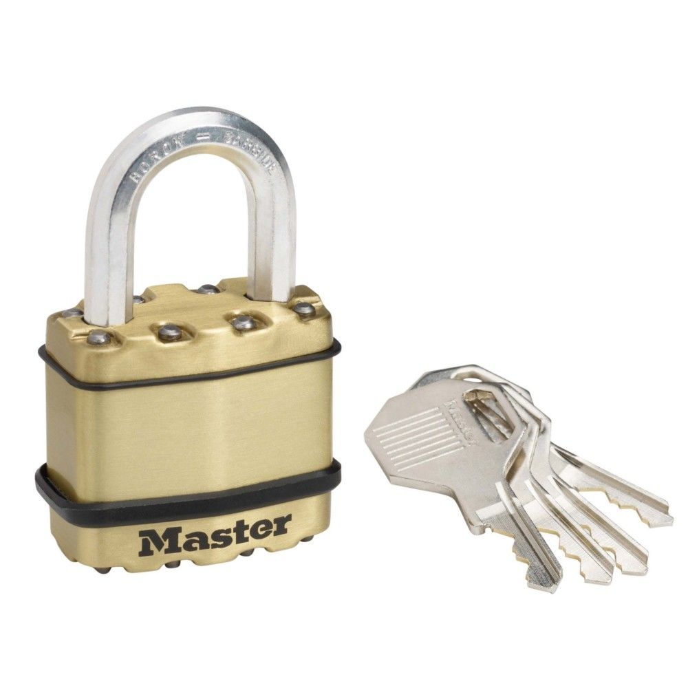 Master Lock - Master Lock Cadenas Excell 2 pcs Laiton massif 52 mm M5BEURD - Verrou, cadenas, targette