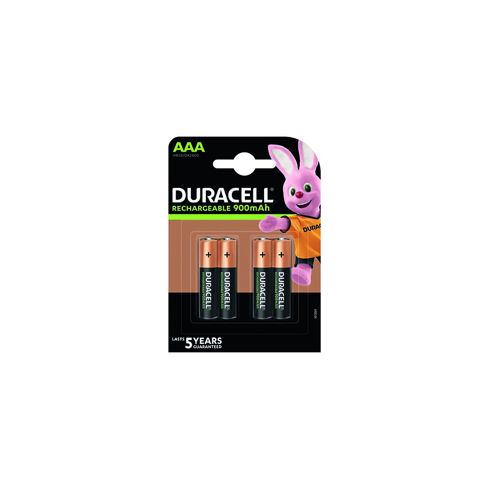 Duracell - Blister 4 accus rechargeables Duracell Stay Charged AAA - LR03 - Piles rechargeables
