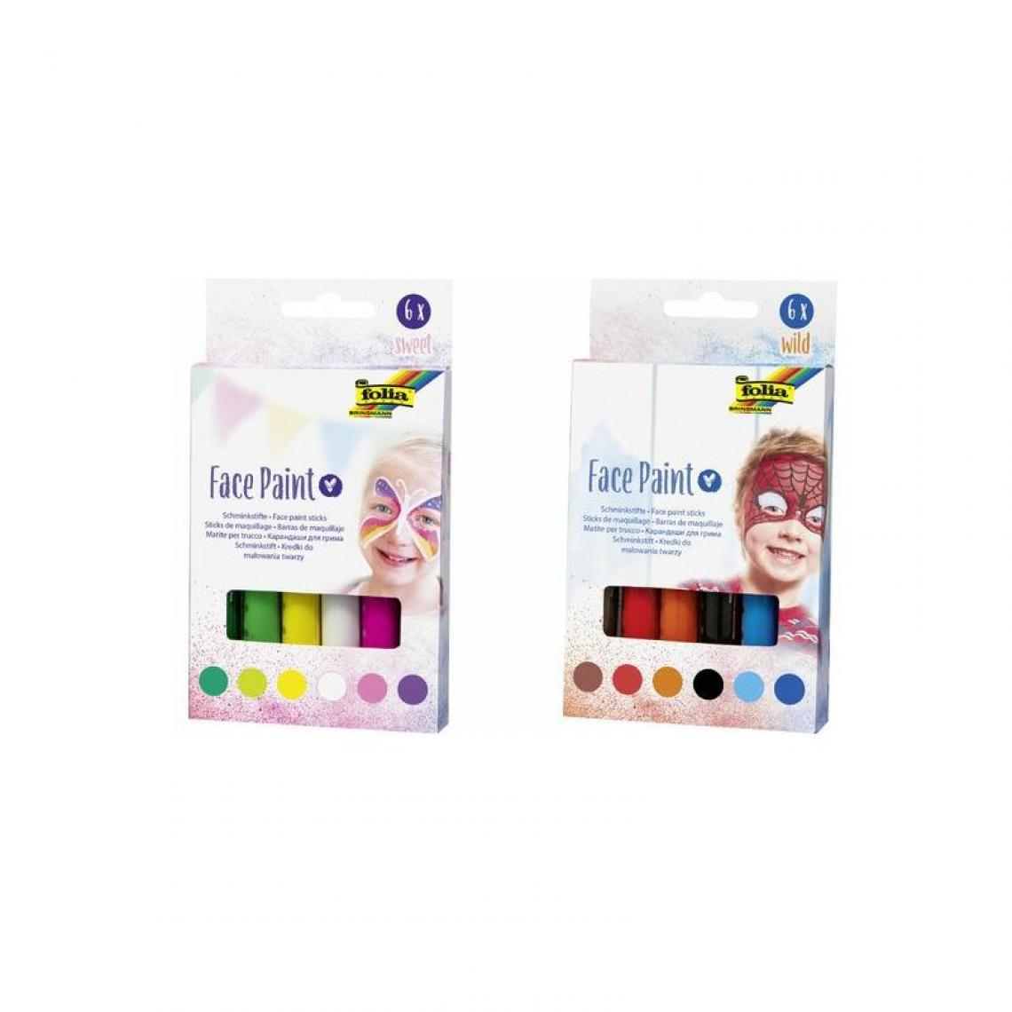 Folia - folia Crayons de maquillage Face Paint Set WILD () - Outils et accessoires du peintre