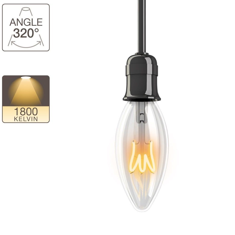 Xanlite - Ampoule LED Flamme / Vintage culot E14 - Ampoules LED