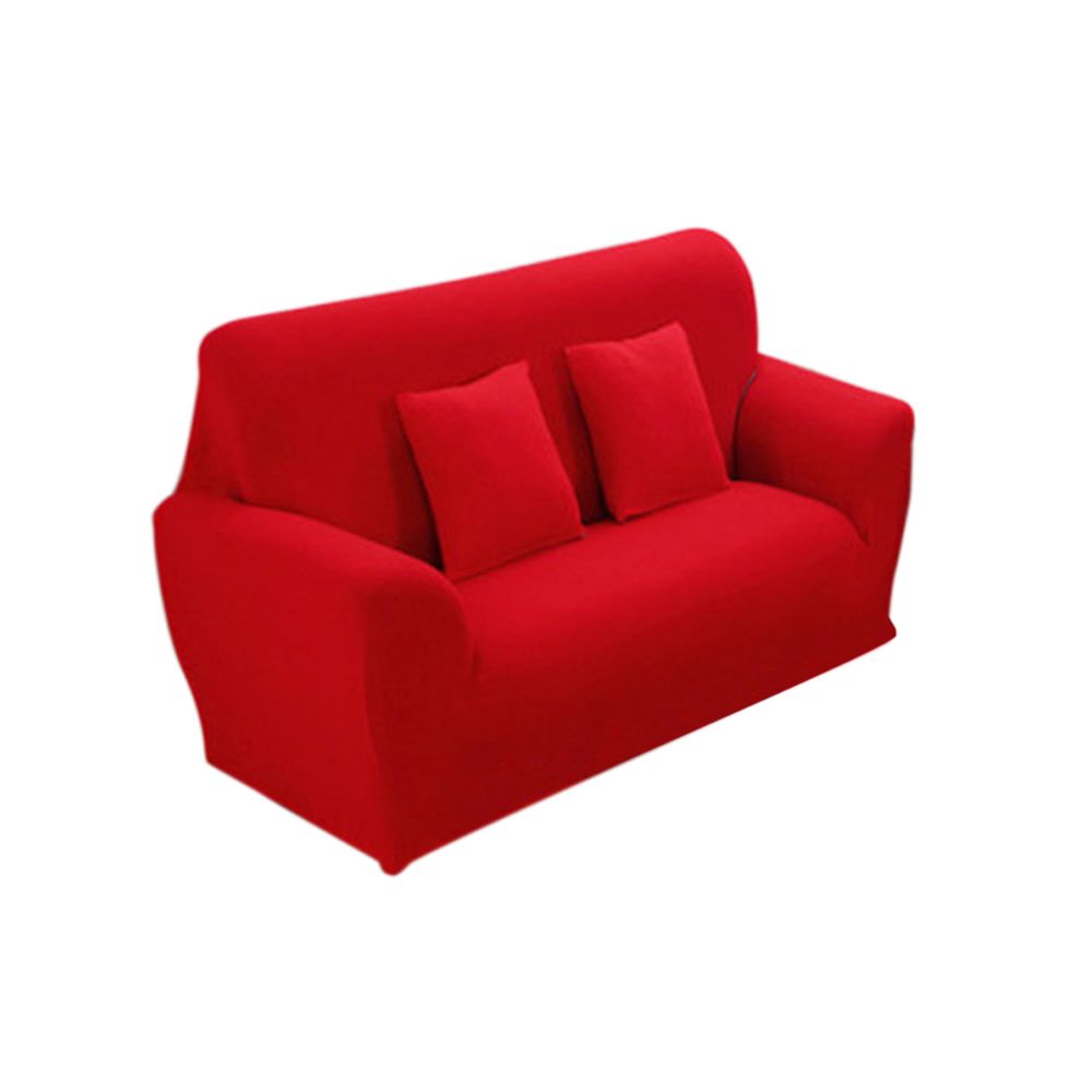 marque generique - Housse de canapé 3 places Antimacassar Couch Protector Housse élastique Rouge - Tiroir coulissant
