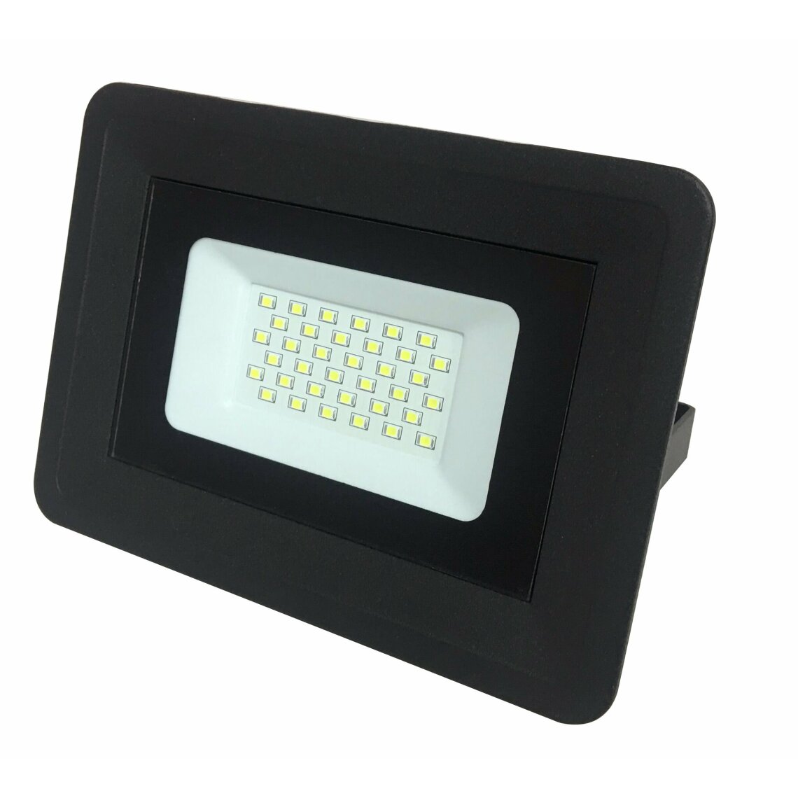 Lampesecoenergie - LED Projecteur Lampe 30W Noir 6000K IP65 Extra Plat - Boîtes d'encastrement