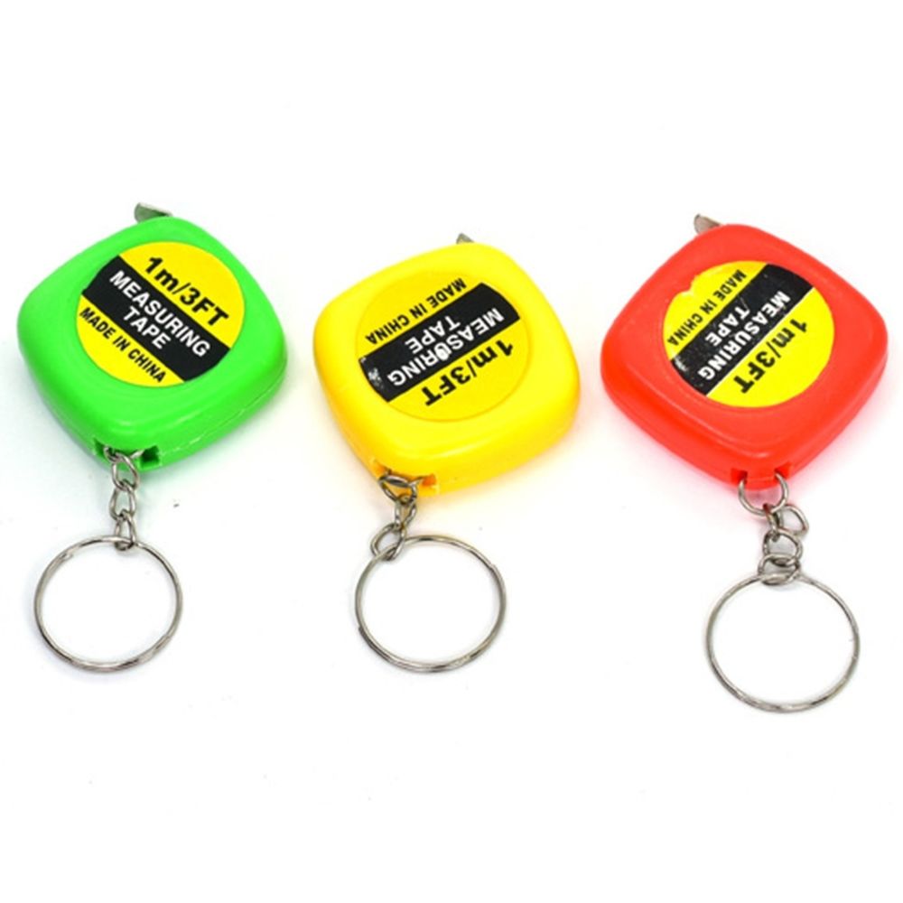 Wewoo - 4 pcs portable facile à rétracter carré petit ruban à mesurer pendentif porte-clés livraison de couleur aléatoire - Appareils de mesure