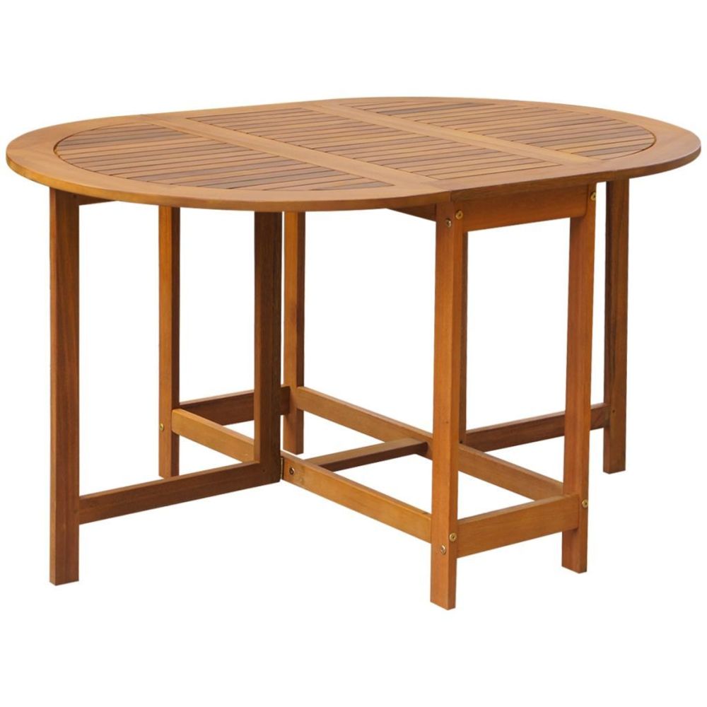 Vidaxl - Table à abattants d'extérieur Ovale Bois d'acacia | Brun - Ensembles canapés et fauteuils