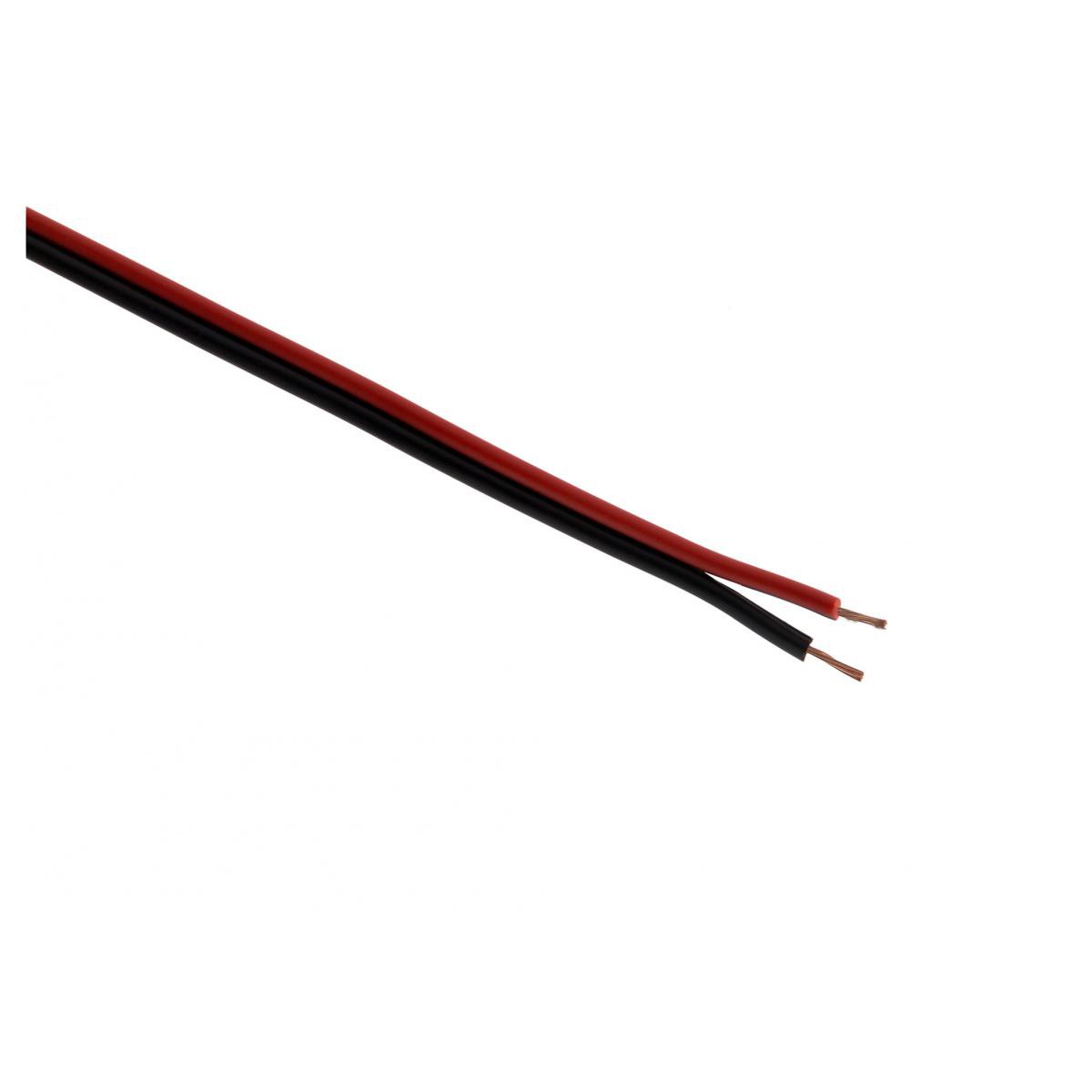 Pp No Name - Câble HI-FI 2x 0,75 Rouge/Noir - 500m - Fils et câbles électriques