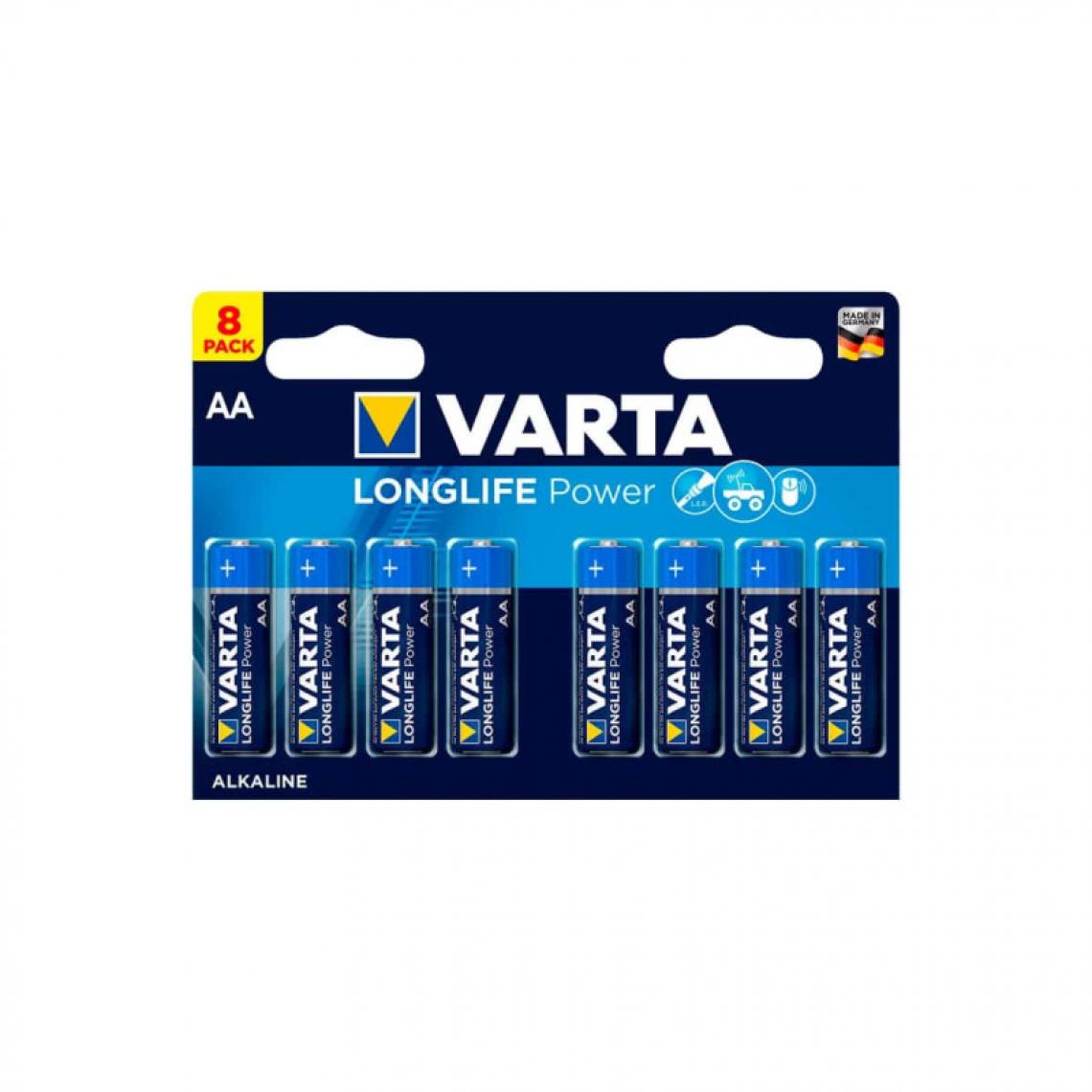 Varta - 8 Piles LR6 AA VARTA Long Life - Accessoires vissage, perçage