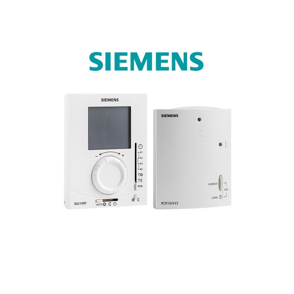 Siemens - PACK THERMOSTAT AMBIANCE GRAND LCD JOURNALIER SIEMENS RDJ10RF/SET - Thermostat