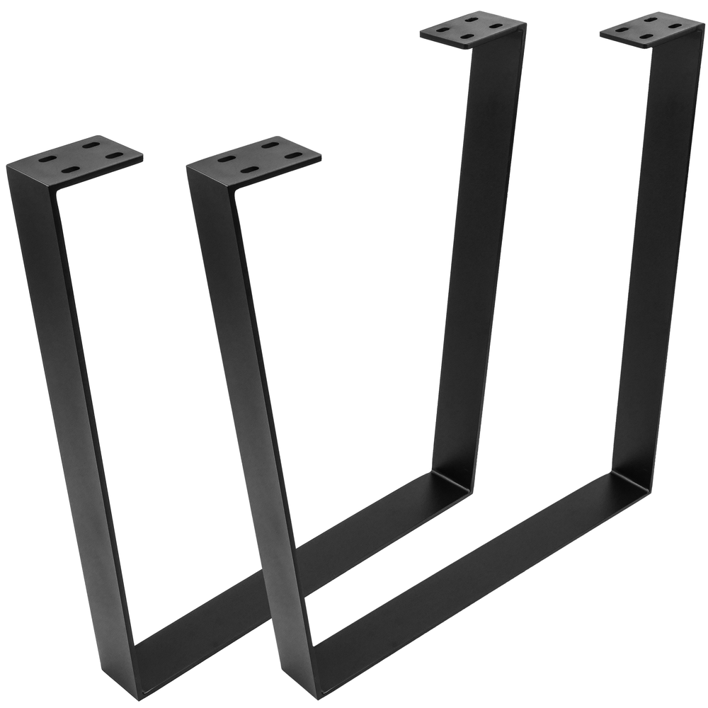 Primematik - Pieds rectangulaire de table en acier 700 x 80 x 710 mm 2-pack - Pieds & roulettes pour meuble
