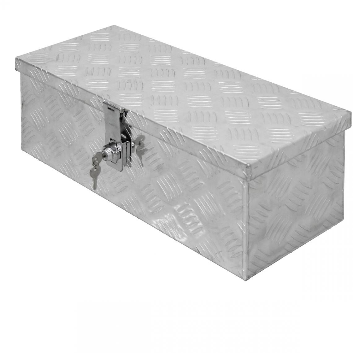 Ecd Germany - Caisse à outils boite transport remorque valise aluminium chequer 57x22x19 cm - Boîtes à outils