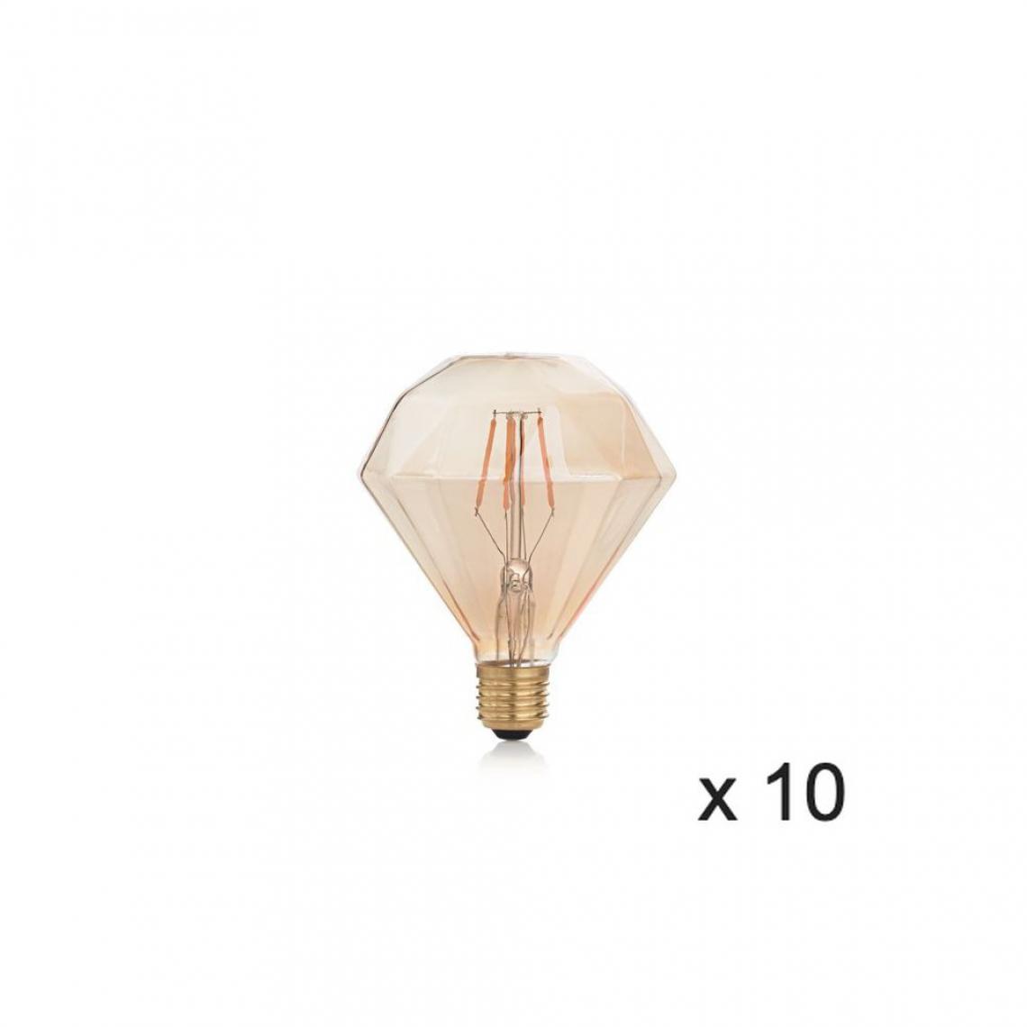 Ideal Lux - Ampoule (x10) 4W E27 Ambré D10,5 - Ampoules LED