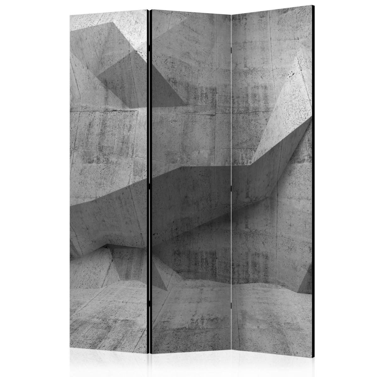 Bimago - Paravent 3 volets - Concrete Geometry [Room Dividers] - Décoration, image, art | 135x172 cm | - Cloisons