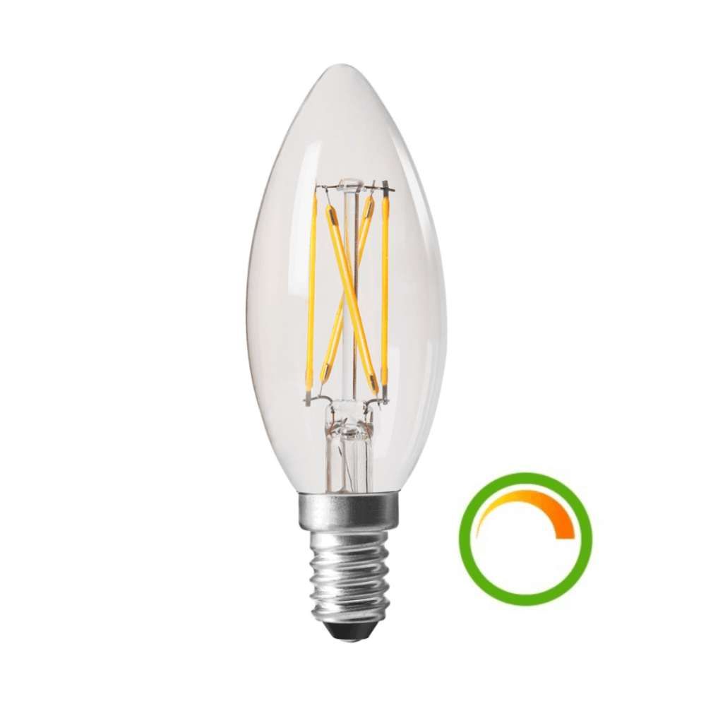 Kosilum - Ampoule LED E14 verre et filament - blanc chaud - 4W - Ampoules LED