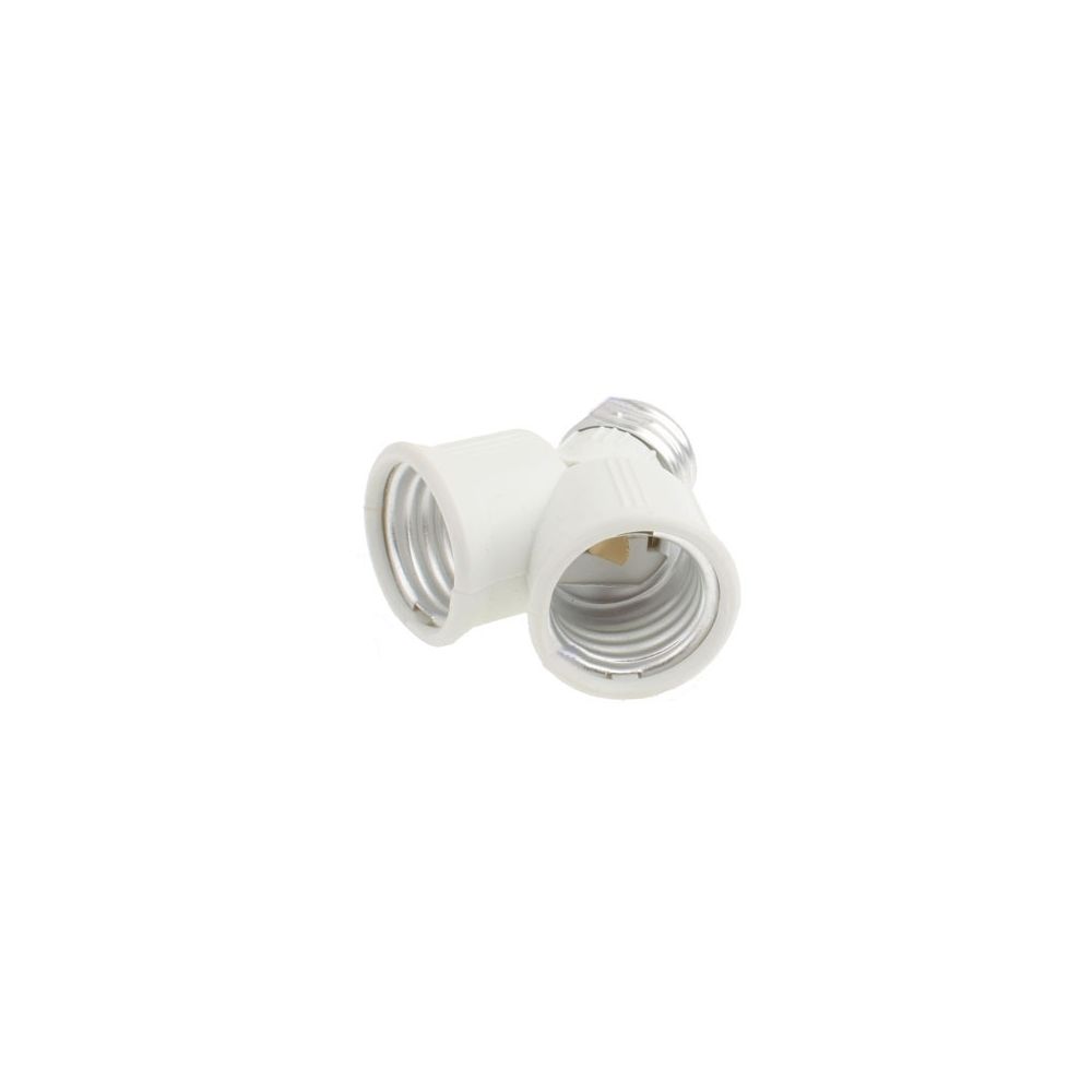 Wewoo - Douilles Ampoule blanc E27 à 2 E27 douille de conversion de ampoules - Douilles électriques