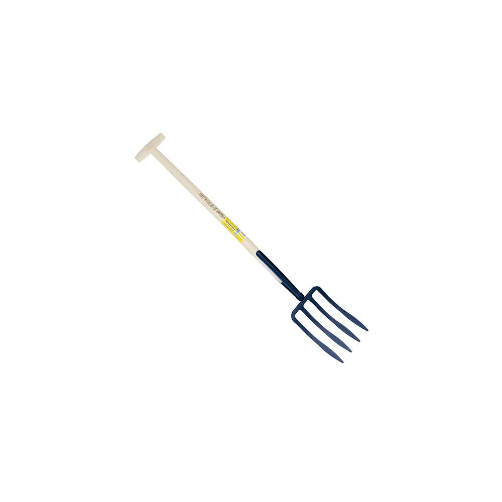 Outils Perrin - PERRIN - Fourche à bêcher à soie 4 dents spatulée manche béquille - Bêches, fourches, louchets, houes