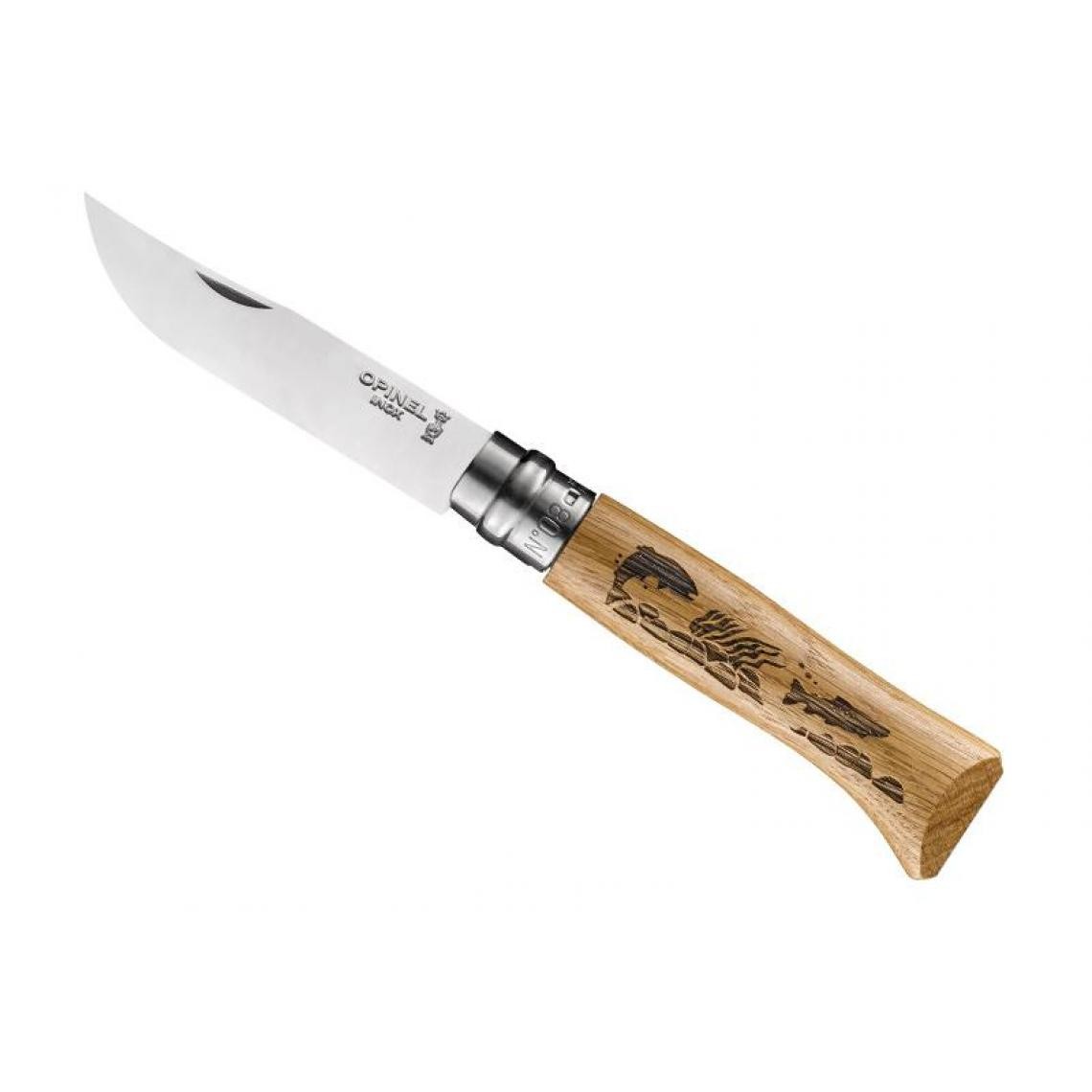 Opinel - OPINEL - 92334 - OPINEL ANIMALIA 3 CHENE 8 VRI POISSON - Outils de coupe