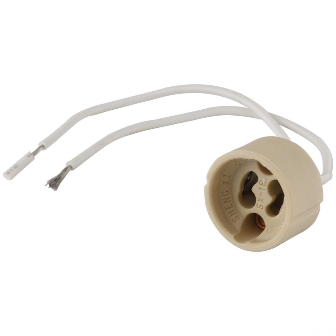Wewoo - GU10 Support de lampe en céramique avec douille de baseconnecteur de fil adaptateurlongueur de câble 12 cm - Douilles électriques