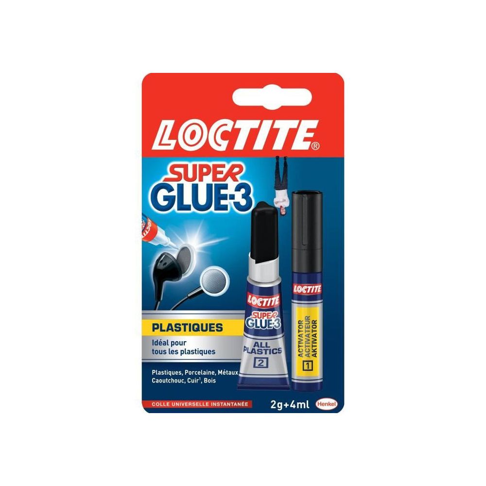 Loctite - LOCTITE SUPERGLUE-3 Spécial Plastiques tube 2gr - Colle & adhésif