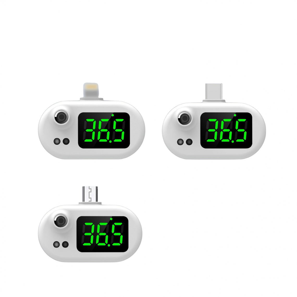 Justgreenbox - Interface Android de capteur de température numérique sans contact de thermomètre de téléphone portable intelligent, Micro USB - Appareils de mesure