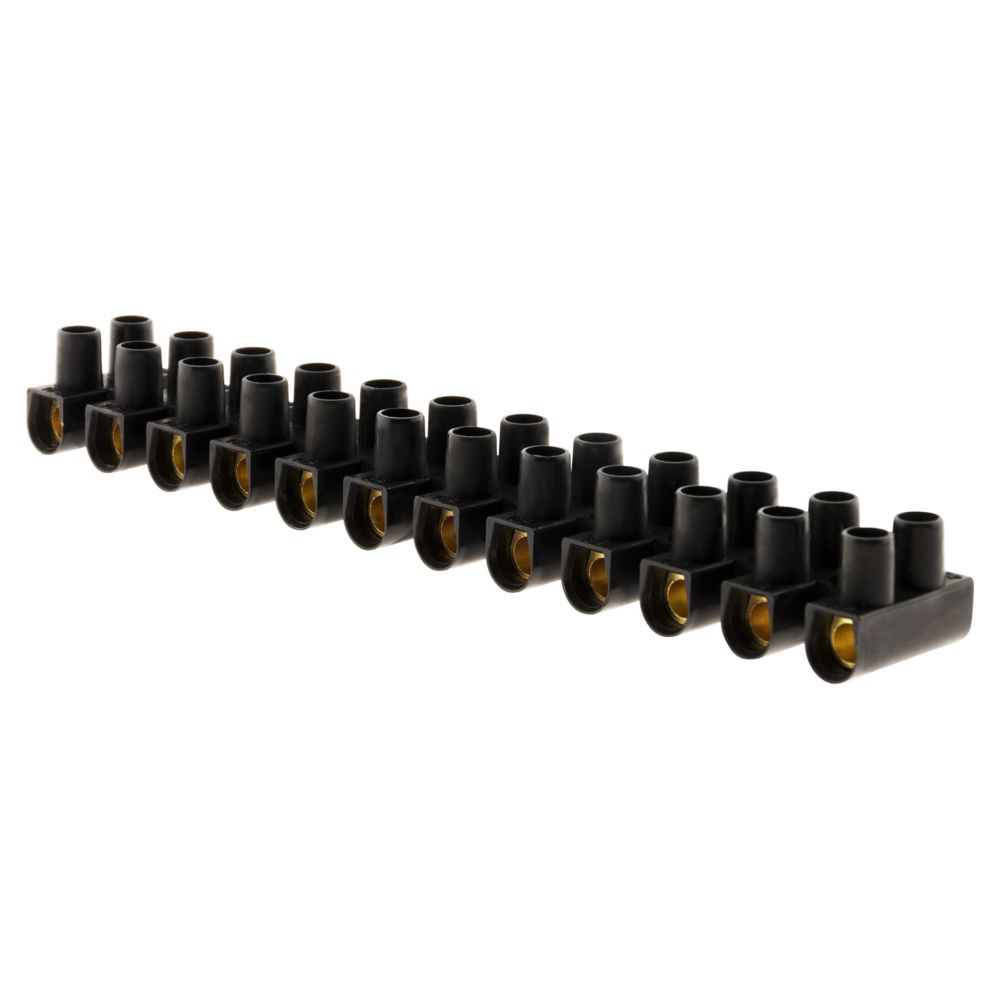 Zenitech - Barrettes 12 plots 25 mm² Noir - Zenitech - Accessoires de câblage