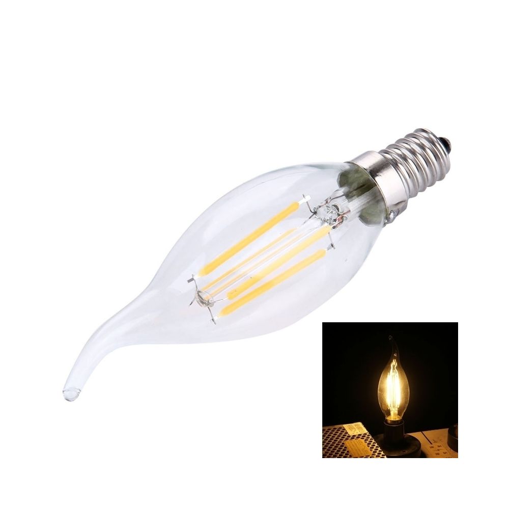 Wewoo - Ampoule blanc pour Halls, AC 220V chaud C35 E14 4W 4 LEDs 300 LM Retro Économie d'énergie LED Filament Dimmable Lumière - Ampoules LED