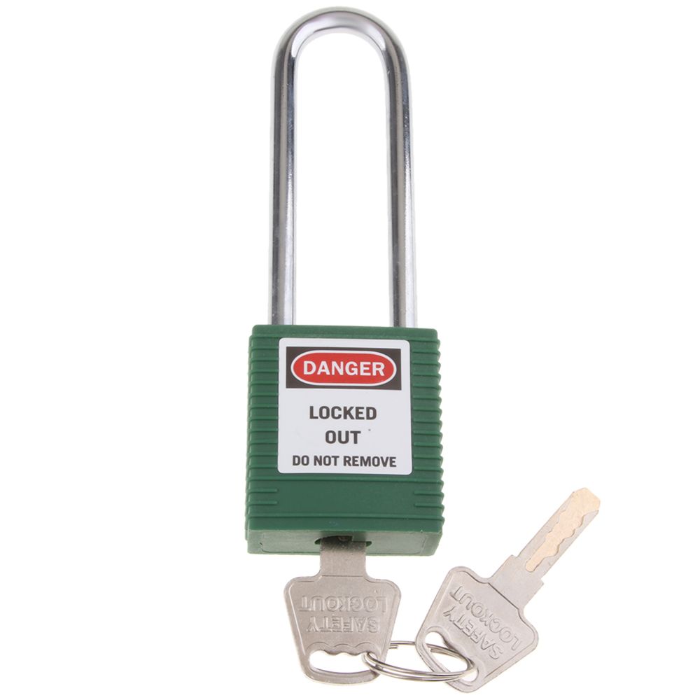 marque generique - cadenas de verrouillage de sécurité à clé différent de 76mm en métal en plein air vert - Bloque-porte