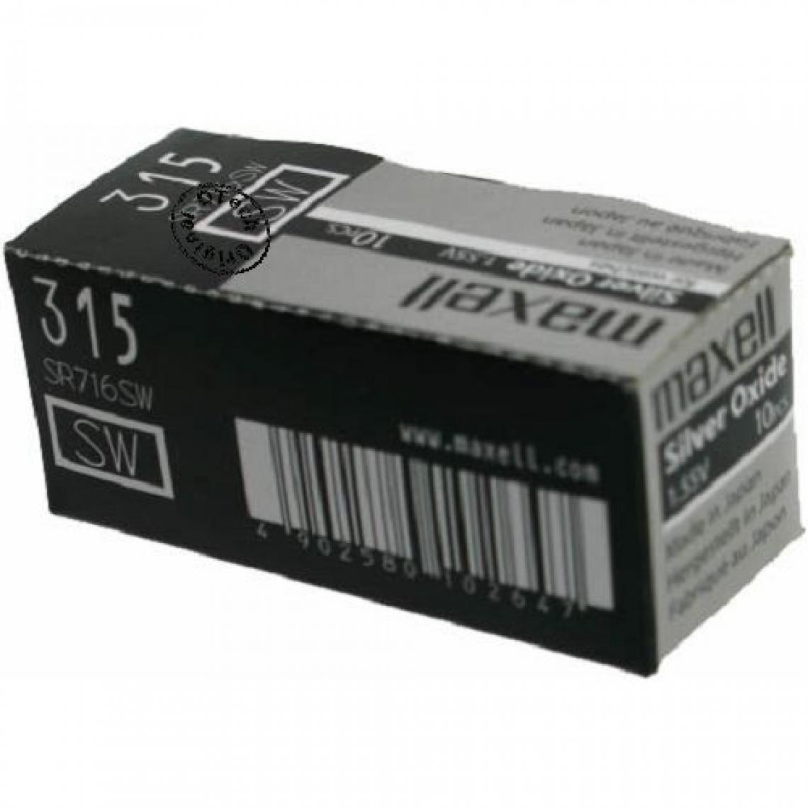 Otech - Pack de 10 piles maxell pour DIVERS SR716SW (SR67) - Piles rechargeables
