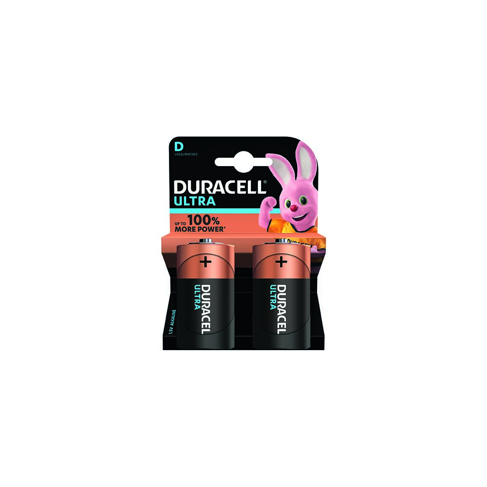 Duracell - Pile alcaline Duracell Ultra Power D/LR20 - Blister de 2 piles - Piles rechargeables