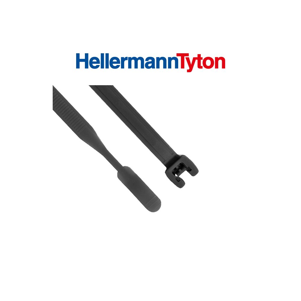 Hellermann Tyton - Hellermann Tyton - 100 colliers de serrage à tête ouverte 290 x 4,7 mm noir - Fils et câbles électriques