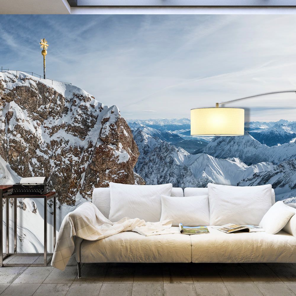 marque generique - 500x280 Papier peint XXL Montagnes Paysages Admirable Winter in Zugspitze - Papier peint