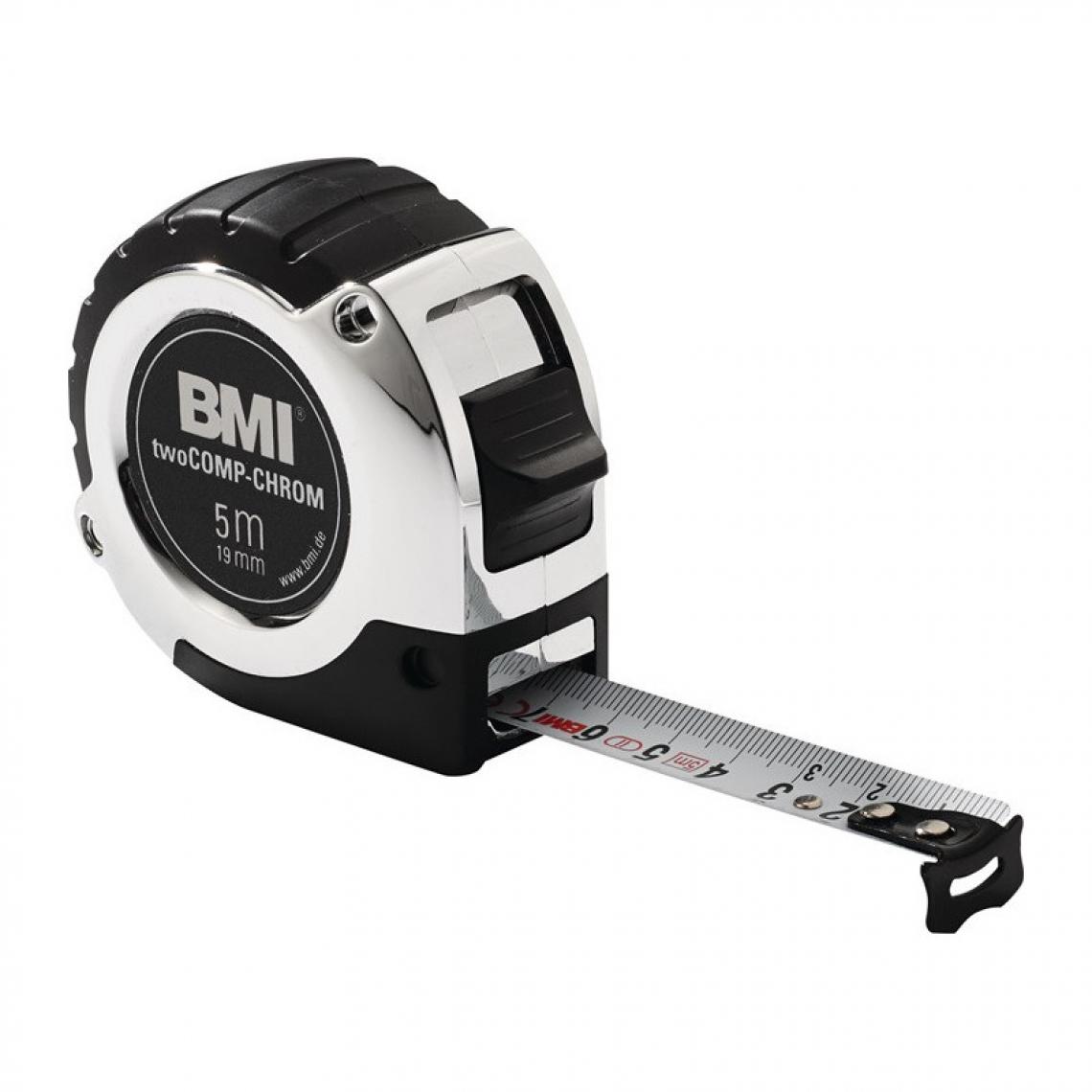 Bmi - Mètre-ruban de poche chrome longueur 2 m largeur 16 mm mm/cm EG II plastique automatique plastique Automatic BMI - Mètres
