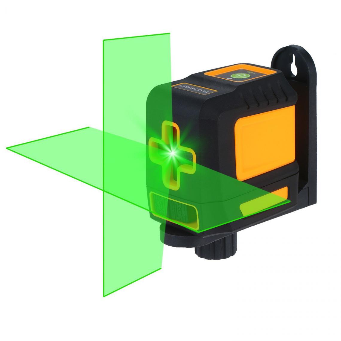 Justgreenbox - Niveau laser Lignes transversales horizontales et verticales professionnelles Niveleur automatique Lignes de nivellement automatiques Spirit, Vert - Niveaux lasers