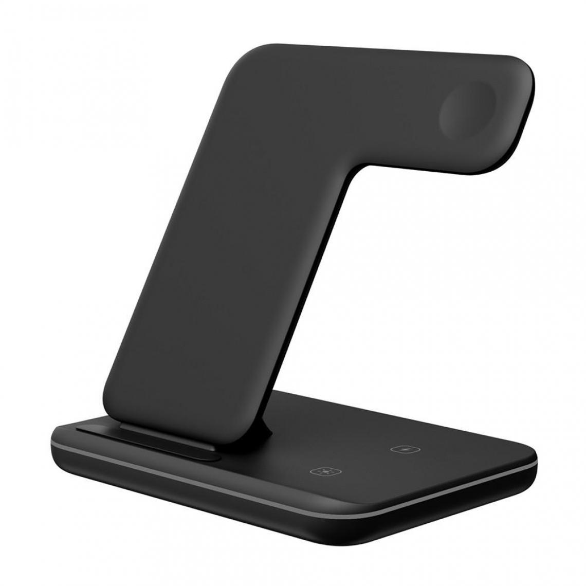 Justgreenbox - Chargeur sans fil Chargeur 3 en 1 Compatible avec les téléphones Montres Écouteurs Station de charge rapide, Noir - Chargeurs de piles