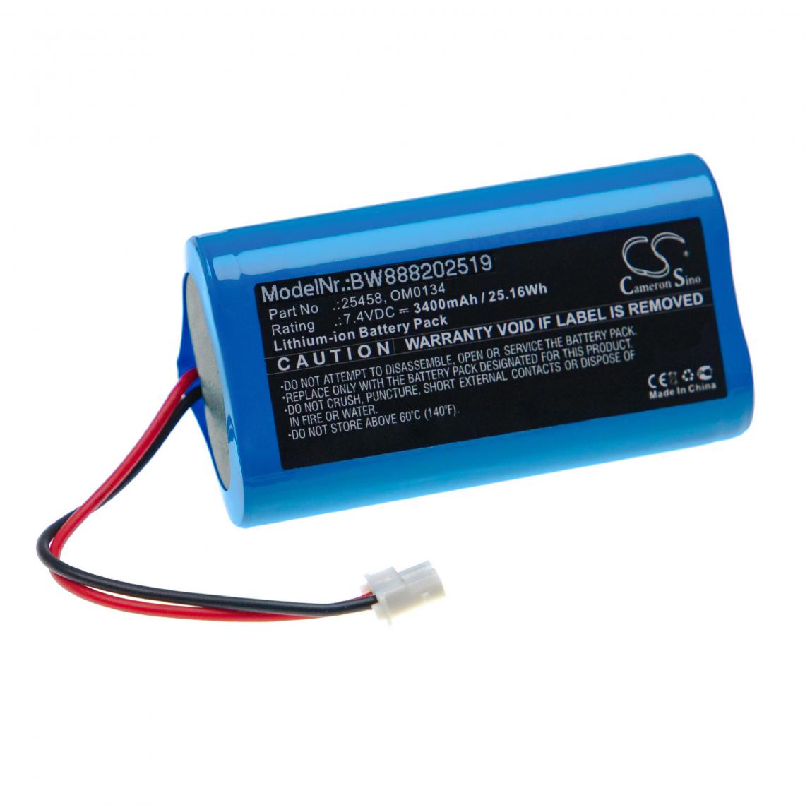 Vhbw - vhbw Batterie remplacement pour SurgiTel 25458, OM0134 pour appareil médical (3400mAh, 7,4V, Li-ion) - Piles spécifiques