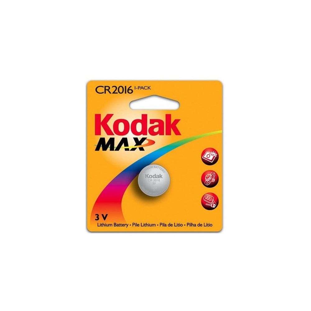 Kodak - Pile Bouton au Lithium Kodak KCR2016 3 V Argent - Piles standard