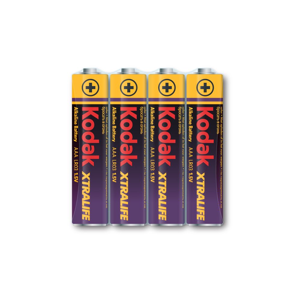 Kodak - KODAK - Pile - XTRALIFE Alcaline - AAA/LR03 - pack de 4 shrink-- - Piles rechargeables