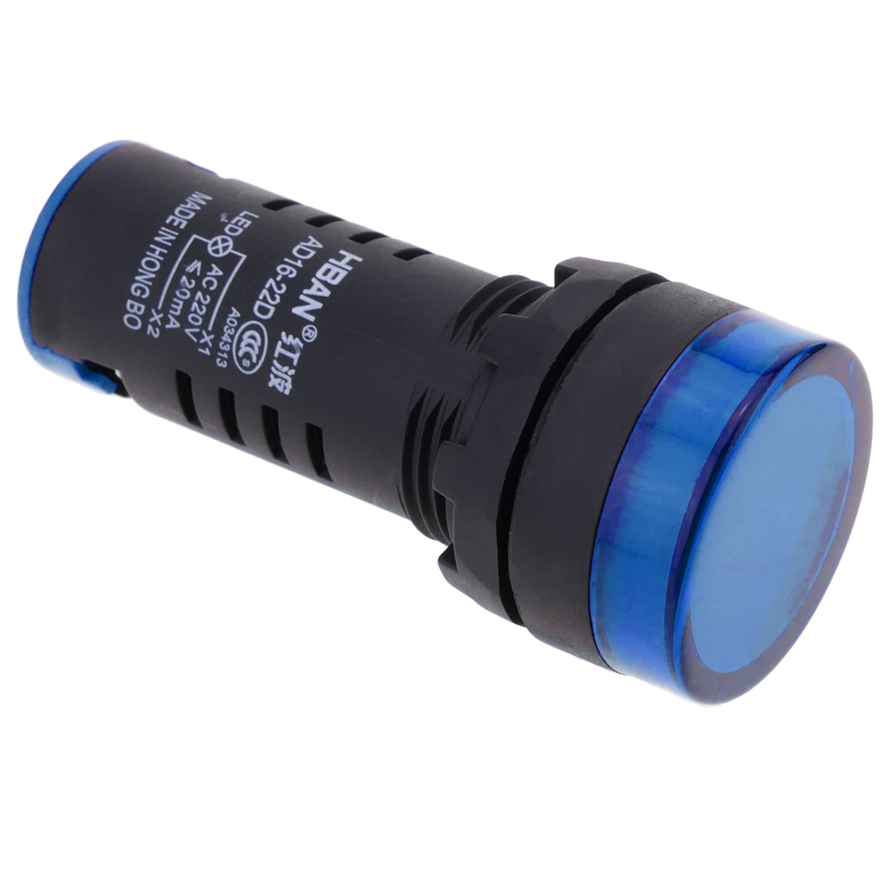 Bematik - Pilote LED indicateur clignotant 22mm 220 VAC pour panneaux de contrôle lumiere bleu - Interrupteurs et prises étanches